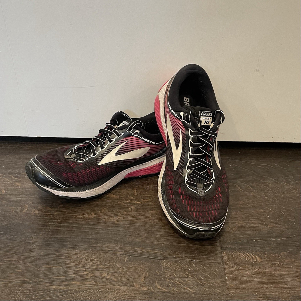 Brooks Ghost 10 Black/Pink 1202461B067 Running Shoes Women's Sneakers Size 9.5 B - Picture 2 of 10